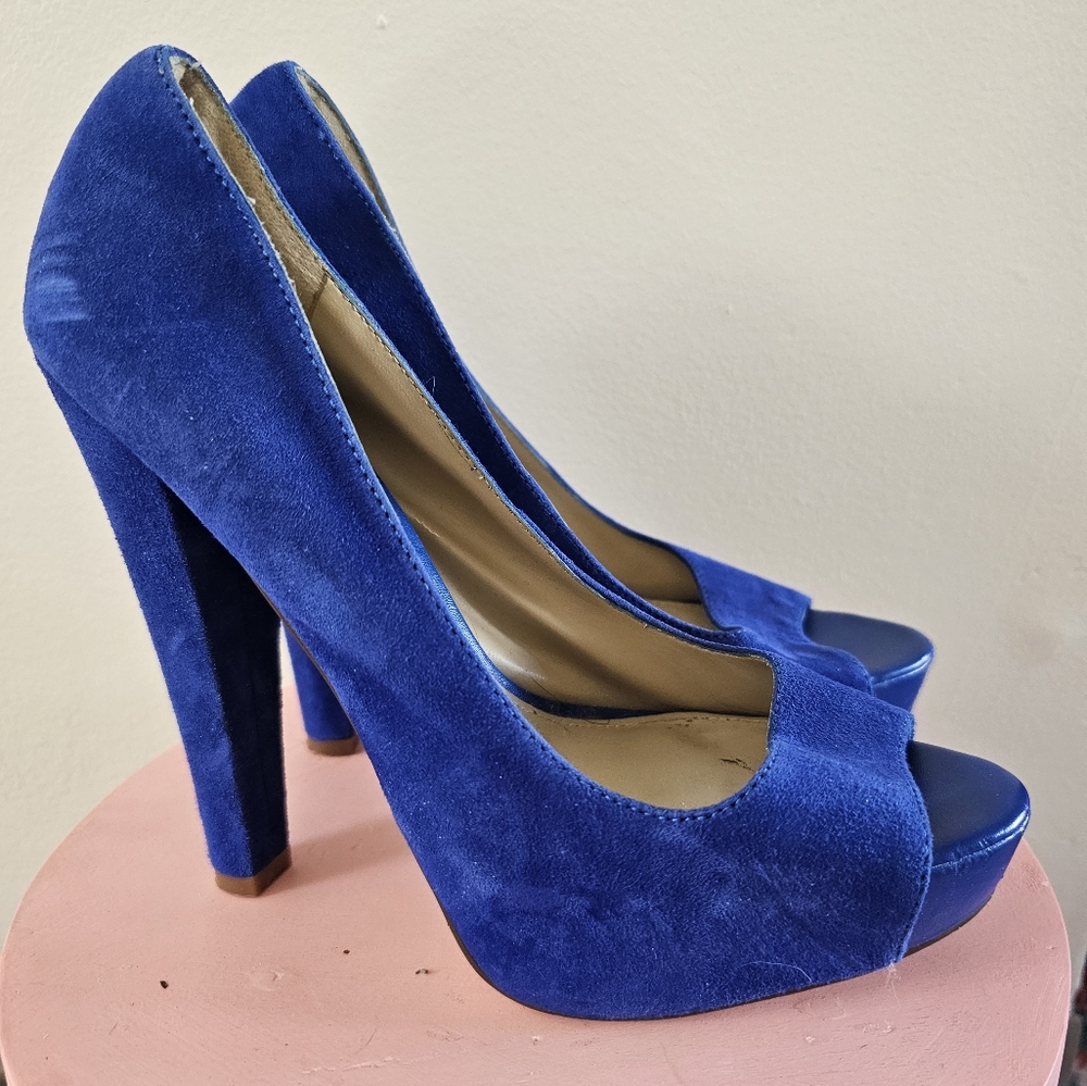 Blue Soft Aldo Peep Toes